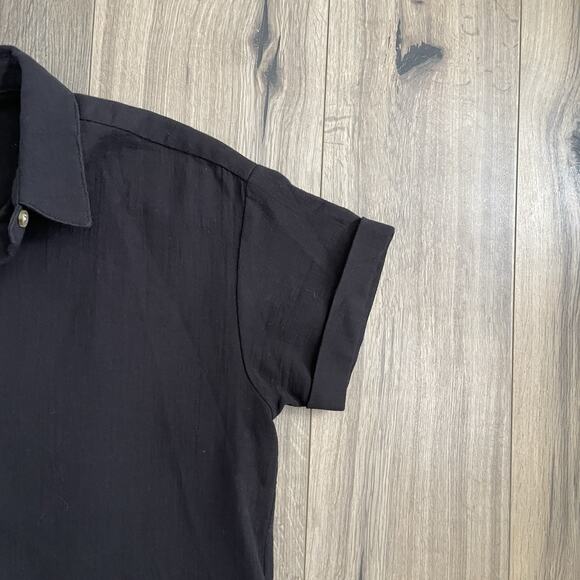 HATCH Maternity Dress Black Size 0 Short Sleeve Button Down Pregnant Nursing - Picture 3 of 12